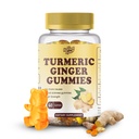 Turmeric & Ginger Gummies with Black Pepper – 500mg Ginger Root Extract, 500mg Turmeric Root Extract, Black Pepper Extract for Absorption – Joint, Immune & Digestive Support – 60 Gummies