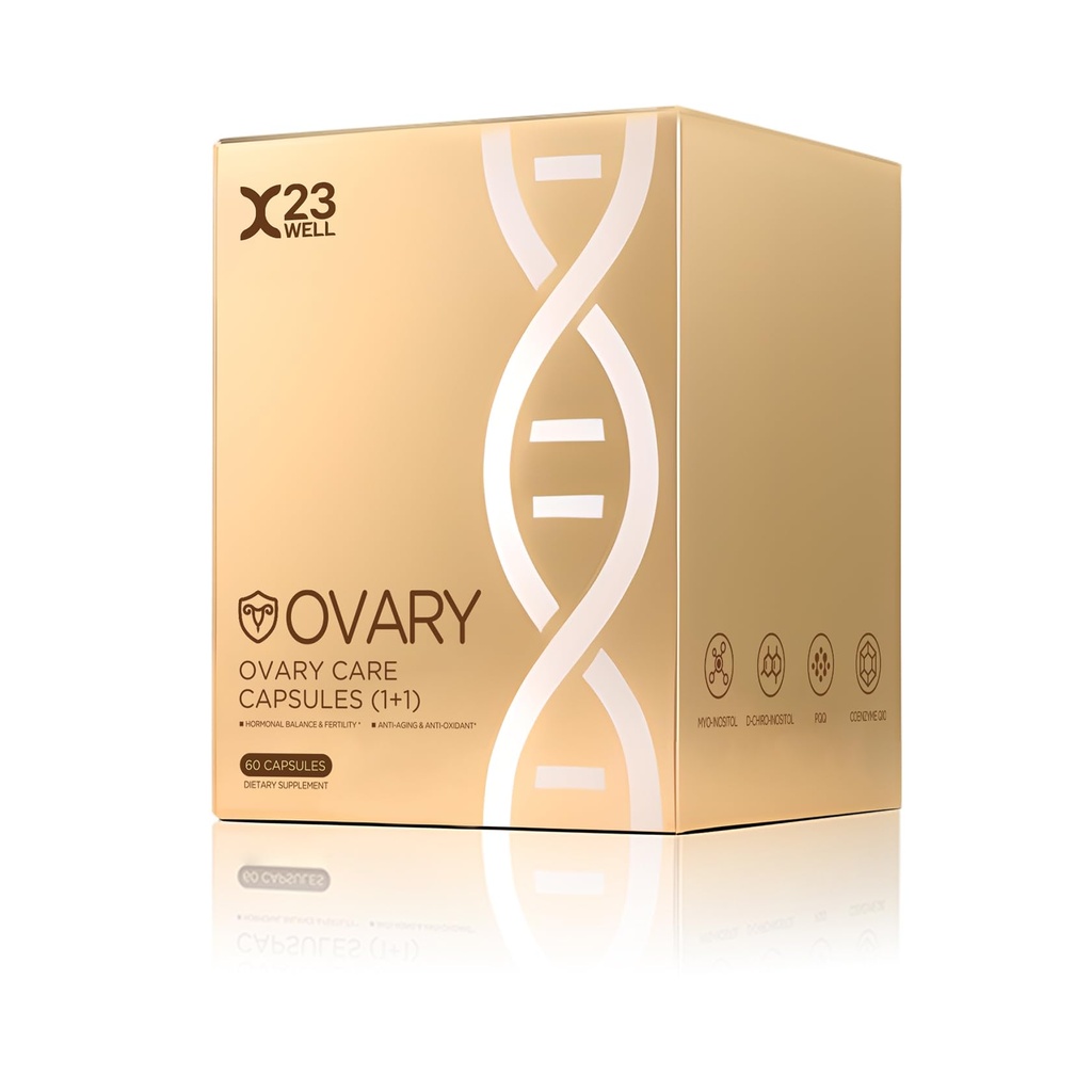 Women's Ovarian Support Capsules - Myo Inositol 40:1, CoQ10, PQQ & Vitamins D&E - Hormonal Balance, Menstrual Cycle Support - 60 Capsules