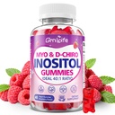 Myo-Inositol & D-Chiro Inositol Gummies for Women, 40:1 Ratio Inositol with Vitamin D3, Magnesium Glycinate, Methyl Folate for Female Health & Wellness, Sugar Free, Raspberry Flavor, 60 Count
