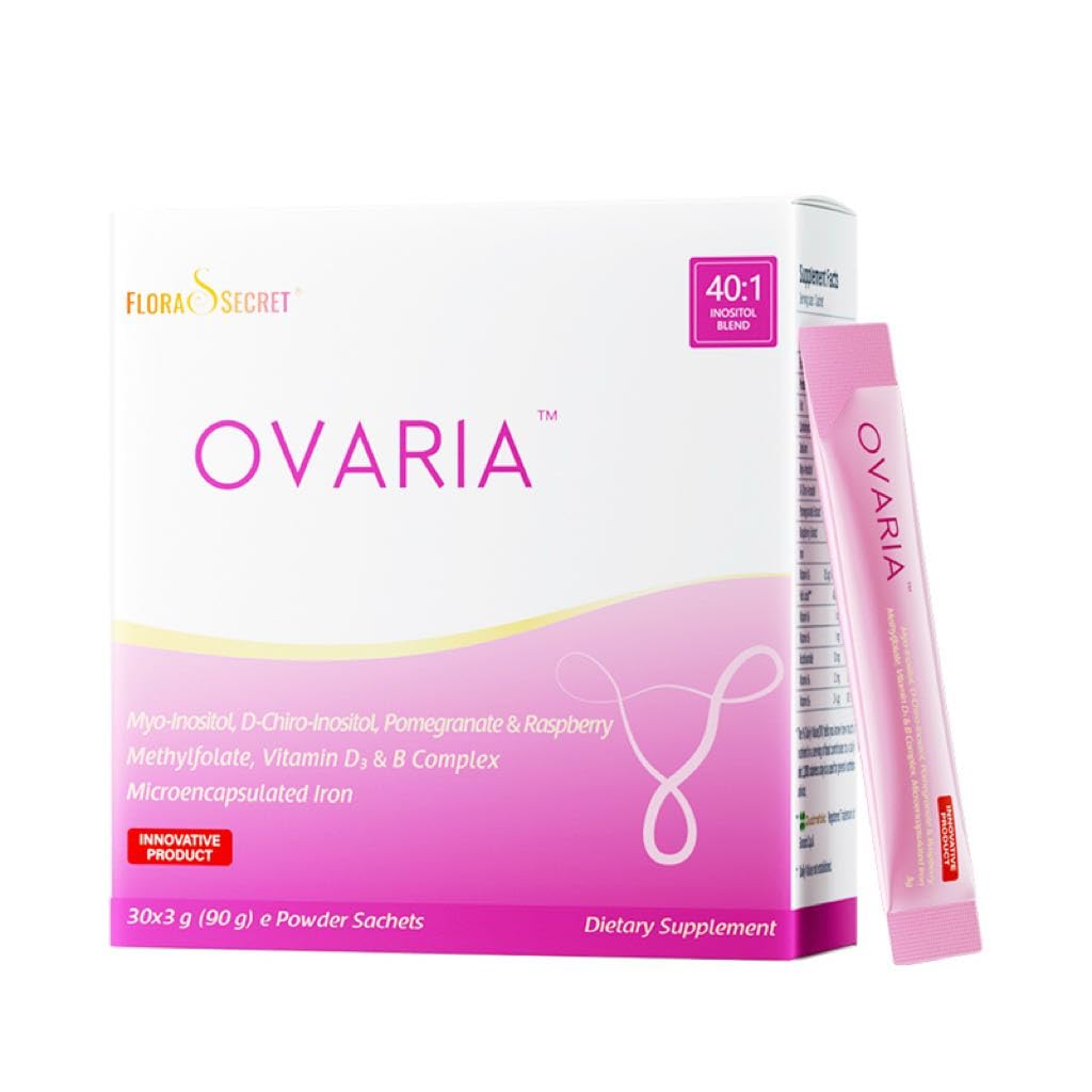 Flora's Secret Ovaria, 40:1 Myo-Inositol Blend, 30 Sachets | For women, 30 sachets, 40:1 myo-inositol blend; with methylfolate, D3, B complex, iron & 0 artificial additives