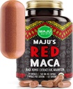 Maju Superfoods Organic Red Maca Root Capsules 120ct - Жінки Focused Curve Enhancement Nutrition Booster Таблетки, Gain для стегна, порошок в Pill Supplement