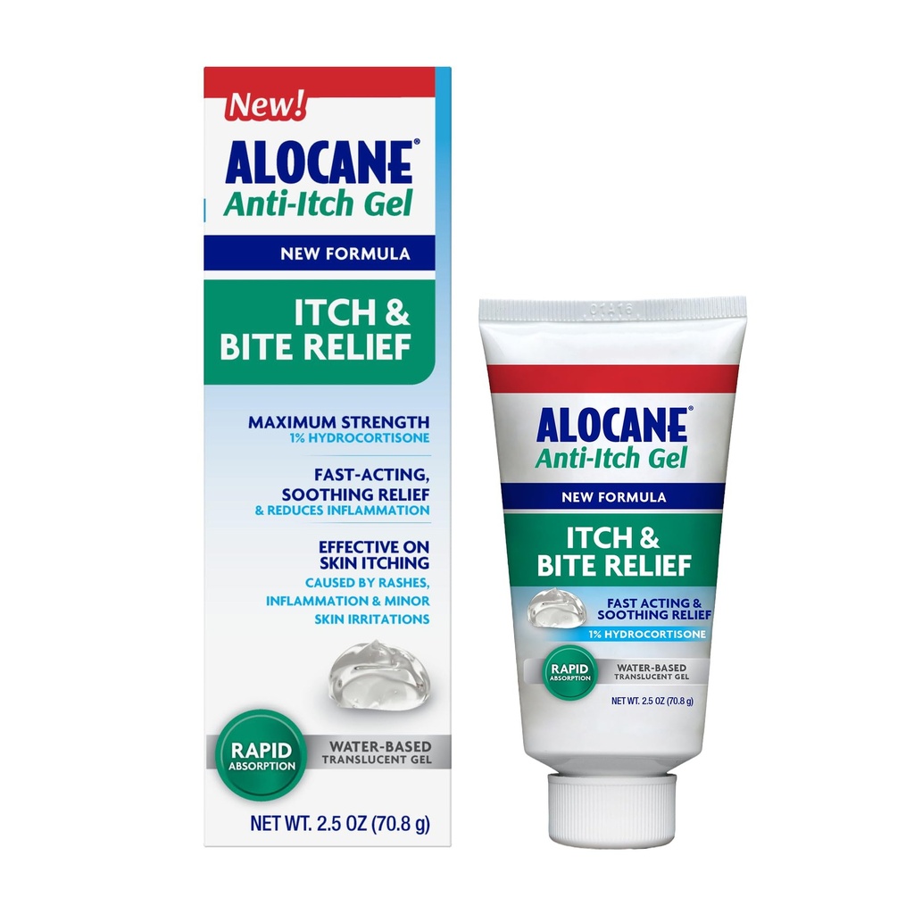 Alocane Maximum Strength 1% Hydrocortisone Anti Itch Gel, Bug Bite Itch Relief