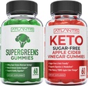 Atlantis Nutrition Supergreen 60 Gumries + Sugar Free Keto Apple Cidru Oţet 60 Gummies