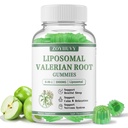 Liposomal Valerian Root Gummies, Natural Herbal Supplements for Calm & Relaxation, Natural Sleep Support for Adults & Kids, Melatonin Free, Vegan, Non-GMO, Gluten Free, Apple Flavor, 60 Count
