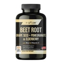 gflow vitamins Beet Root Capsules Extract - High Concentrated Formula, Elderberry with Vitamin C, Zinc, Pomegranate, Grape Seed, Nitric Oxide Supplement - Non-GMO, USA Made - 2 Months Supply
