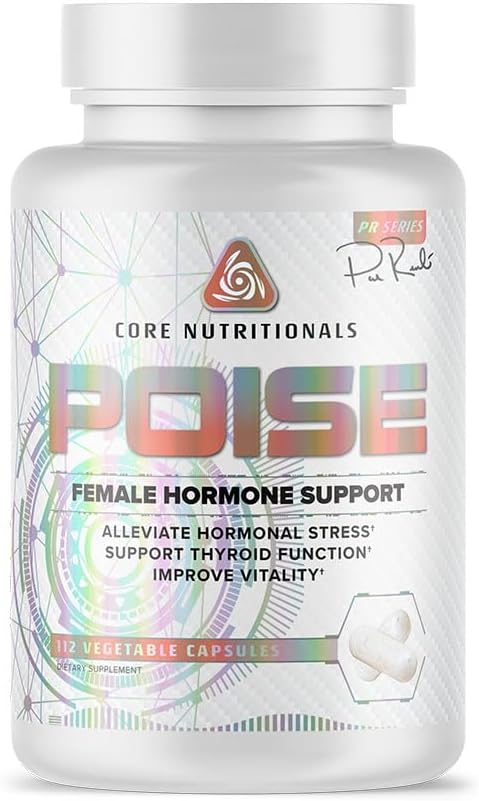 Nutrición básica Poise Mujer Hormona Apoyo Silencioso de hormonas tiroideas " Apoyo menstrual Silencio con Magnesio " Iodine ← Antioxidante Rich  112 Capsules vegetales