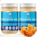 Irish Sea Moss Gel 12oz - USA Made Dr.Sebi Wildcrafted Seamoss - Superfood with Iodine, Bladderwrack & Burdock Root for Immune & Energy Boost, Skin & Hair Health - Original, Pack of 2
