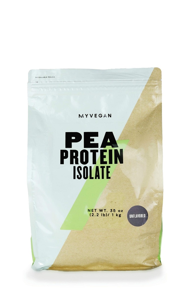Myprotein® - MYVEGAN Pea Protein Isolate Powder - Natural Plant Based Protein Powder - Gluten Free, Sugar Free, Vegan Fitness Nutrition - Recovery w/Amino Acids - Unflavored, 2.2 Lb (40 Servings)