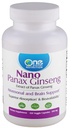 One Planet Nutrition Nano Panax Ginseng 500 mg Veggie Capsules (120 Servings), Korean Ginseng Extract, Nano for Enhanced Absorption, Supports Overall Vitality, Non-GMO, Vegan, Gluten-Free
