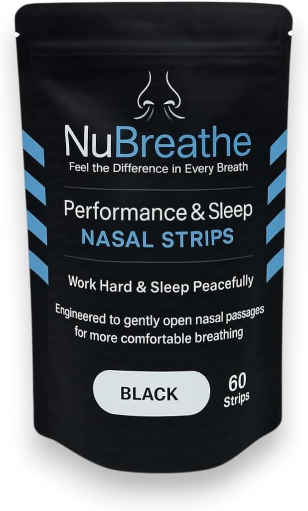 Nasal Strips, 60 Count, Hypoallergenic Performance Strips for Athletes and Sleep, Medical-Grade