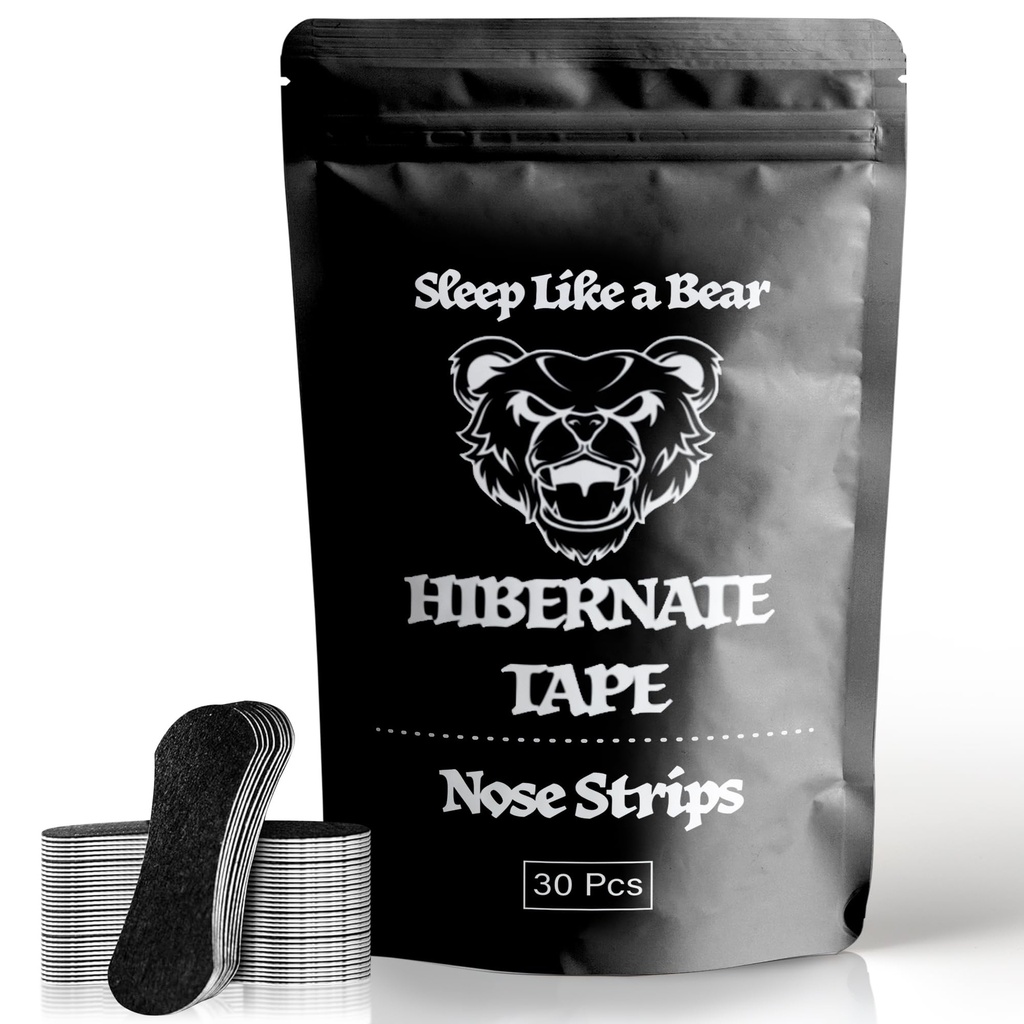 Nose Strips 30 count Sleep Better Nasal Strips Medical Grade Hypoallergenic Gentle Strips for Sensitive Skin Pain Free Removal Nasal Strips for Better Sleep, Black