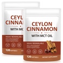 Ceylon Cinnamon SoftGels with MCT Oil – Non-GMO, Gluten-Free, 240 Softgels