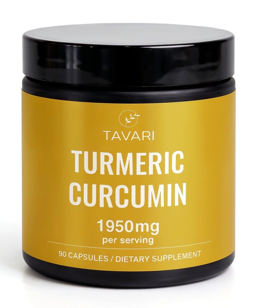 Turmeric Curcumin Supplement - 1800mg Organic Turmeric Powder with 150mg Curcumin, 30mg Ginger Root, Bioperine for Enhanced Absorption – 90 Veg Capsules - Non-GMO, Gluten-Free - 30 Days Supply