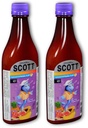 YAHVE - Emulsion de Scott - Sabor Frutas Tropicales (tropical fruit) (360 ml - 12.17 Fl Oz) - Aceite de hígado de bacalao - con vitamina A y Calcio, suplemento dietético para niños. (Pack of 2)