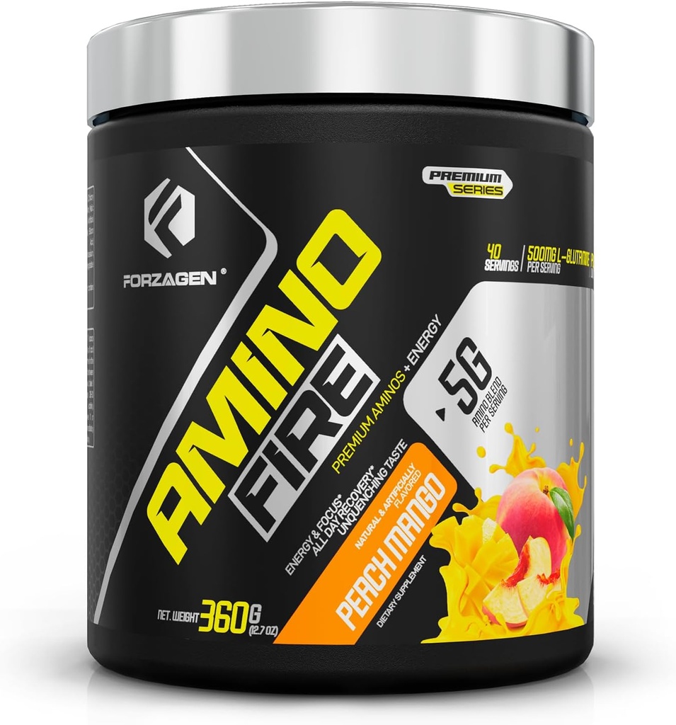 Forzagen Amino Fire | จําเป็นต้องเติมเชื้อเพลิง Amino สําหรับ pre-out | BCAA Bupst & brest Resevely Groups, Ferfect & Confirst & Confirtuary, Deceary Supplement | Smimbergo, 40 การให้บริการ