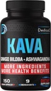 9in1 Kava Kava Capsules 5Month Supply 15:1 Sleep, Mind & Immune Support - 9 Natural Herbs Ginkgo, Ashwagandha, Graviola, Valerian & More - 150 Vegan Capsules