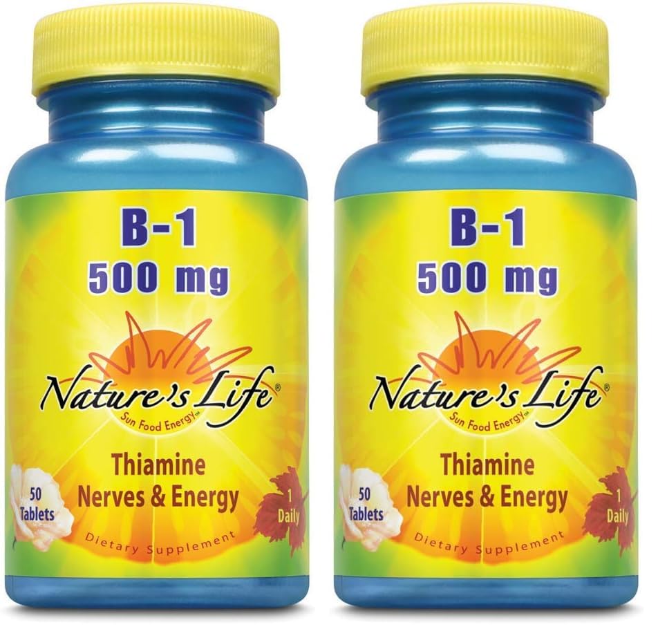 Nature's Life Vitamin B-1 500 mg | 50 ct (Pack of 2)