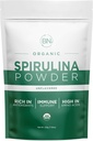 Spirulina Powder Orgueic 225g - 64 Servings 3. 5g Serving My - USDA Certified - RAW Nuntende Denden Protein Per Serving - Purest source Vegan Protein - Superfoo