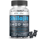 Shilajit Gummies with 85+ Trace Minerals, Fulvic Acid, Shilajit for Men & Women, Energy & Immune Support, Sugar-Free, Vegan, 100% Natural 60 Gummies