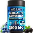 Shilajit Gummies – 1500 mg Himalayan Shilajit for Men Energy & Stamina – Pure Fulvic Acid Complex – Organic, Vegan, Non-GMO, Sugar-Free Supplement for Strength & Vitality