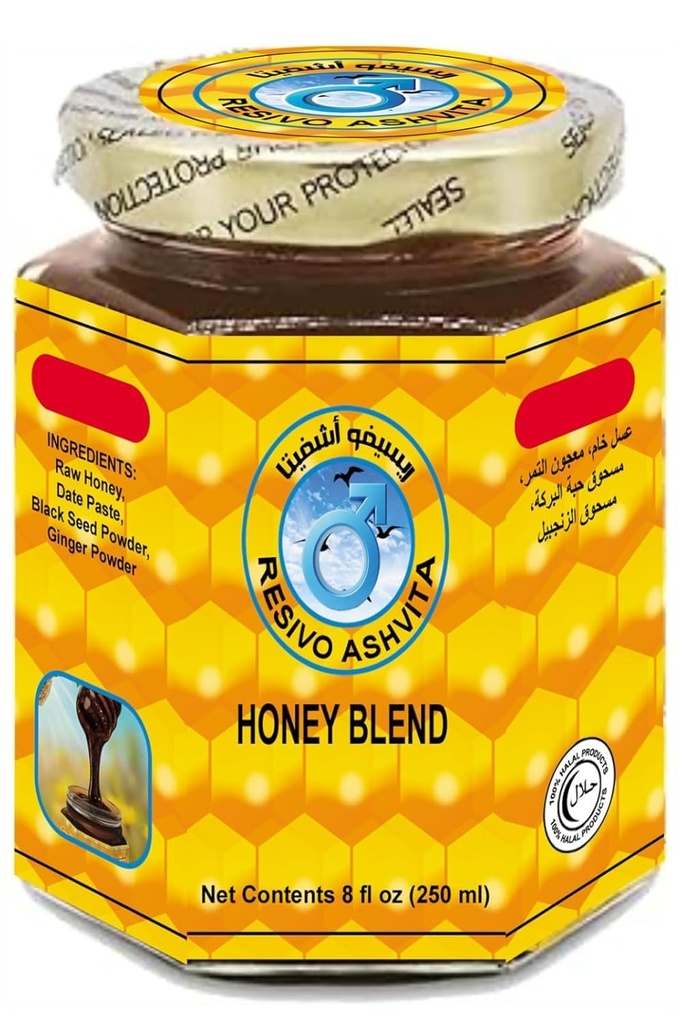Go Long Ve Lejos Special edition ANGELVIP Resivo Ashvita Energy Support Men – 8Oz Date Paste – Sidr Honey with Pecan Nuts, Ginger Powder – Black Seed – Delicious and Savory