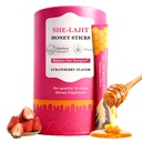 Honey Sticks Shilajit for Women with Shatavari and Saffron, Natural Energy, Strawberry Flavor, Hormonal Balance, Focus & Vitality Support, Tasty Shilajit Honeysticks with Himalayan Shilajit, 30 Sticks