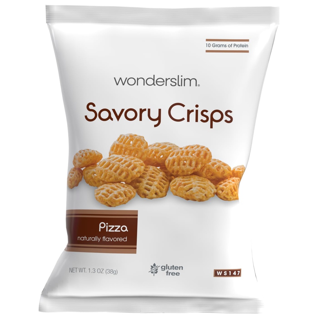 WonderSlim Protein Snack Chips, Pizza, Low Fat & Gluten Free (10ct)
