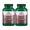 Swanson Glucosamine, Chondroitin & MSM - Cartilage & Joint Health Supplement* - Supports Mobility & Flexibility* - Easy-to-Swallow Mini Tablets - Gluten Free & Non-GMO - 360 Mini-Tablets (2 Pack)