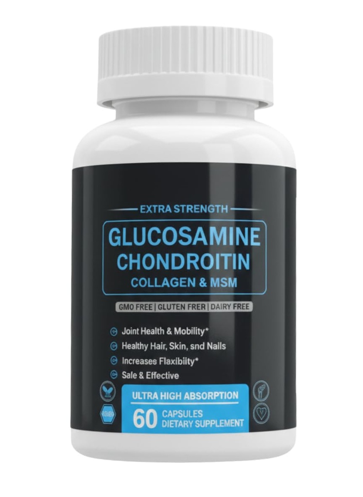 Okian Glucosamine Chondroitin MSM Collagen Supplement Veggie Capsules