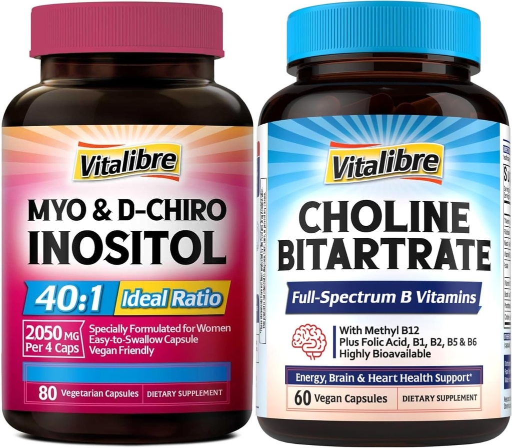 Vitalibre Inositol and Choline Bitartrate Supplements