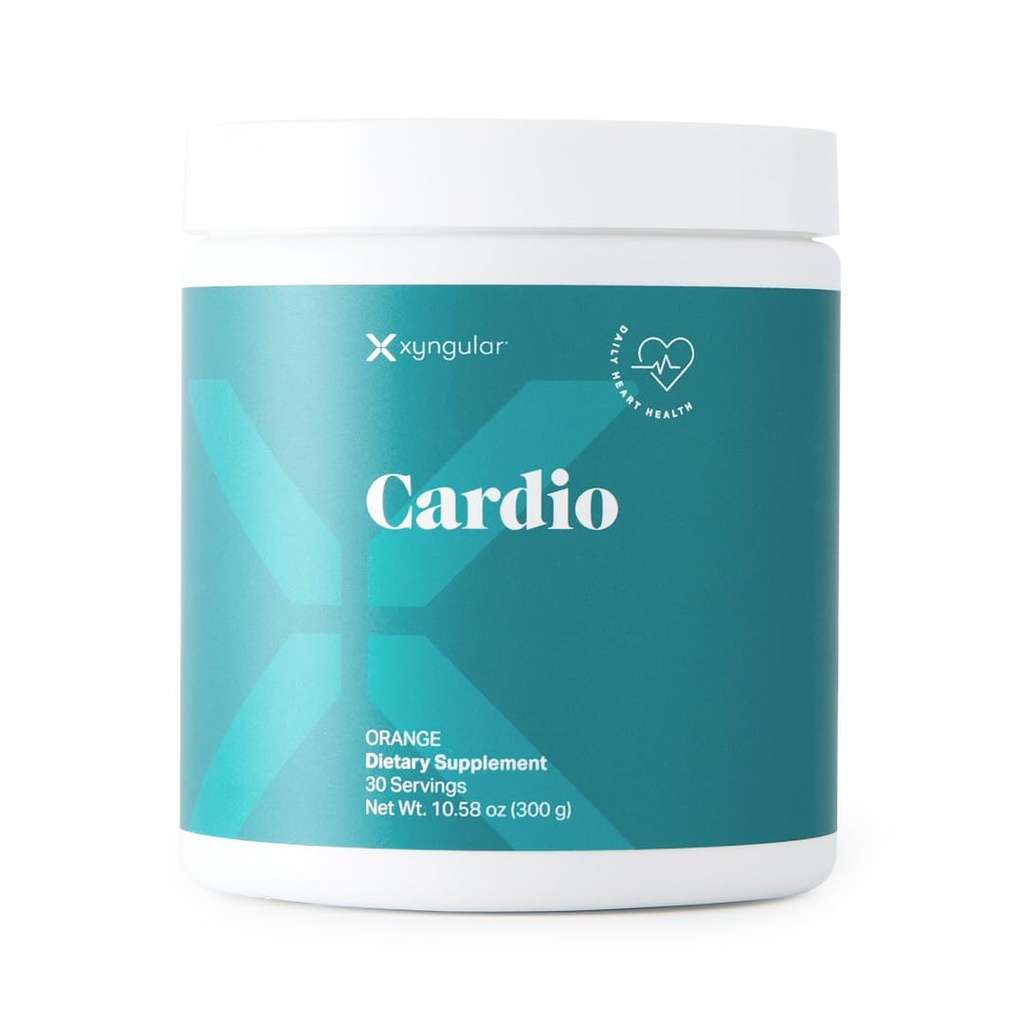 Xyngular Cardio Powder - Heart Health Drink Mix with L-Citrulline, CoQ10, Hesperidin, Grape Seed & Ginkgo Biloba - Cardiovascular Wellness Support for Adults - 30 Servings, Orange Flavor