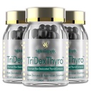 Thyroid Supplement – TriDexThyro™ Raw Desiccated Thyroid Complex 375 mg with Bovine, Porcine & Ovine –180 Capsules for Women and Men（3 Pack）