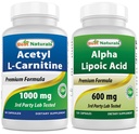 Best Naturals Acetyl L-Carnitine 1000mg & Alpha Liopic Acid 600 mg
