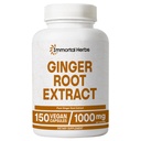 Ginger Root Capsules 1000mg, 4:1 Extract Powder, 150 Pills, Vegan, Non-GMO and Gluten-Free Ginger Supplement for Men and Women, 2 Month Supply