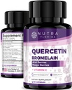 Quercetin 500mg with Bromelain Supplements | Powerful Antioxidant Complex with Acai Berry, Maqui Berry & Vitamin C | Natural Bioflavonoid for Immune Defense | Vegan, Gluten Free, Non-GMO | 60 Capsules