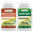 Best Naturals Bilberry Extract 1000mg & Eyebright 470 mg