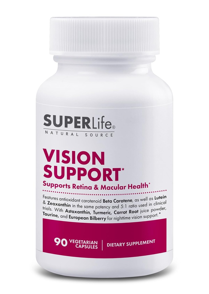 Fresh Start Vision Support with Lutein, Zeaxanthin, Bilberry & Astaxanthin | Antioxidant Formula for Eye Health – 90 Capsules