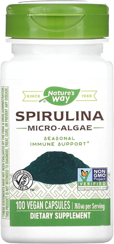 Elmi Yol Spirulina Micro-Algae 380 mg 100 Veg Caps