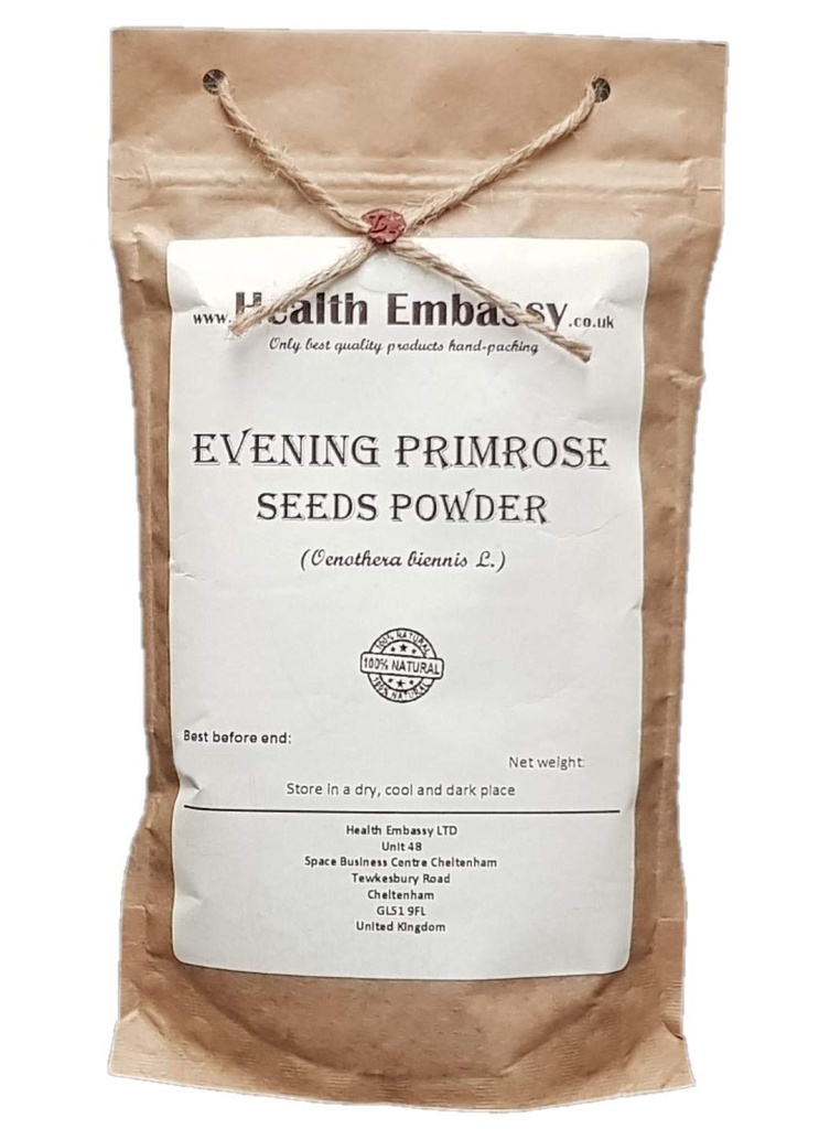Health Embassy Evening Primrose Seeds Powder | Oenothera biennis L | (100g)