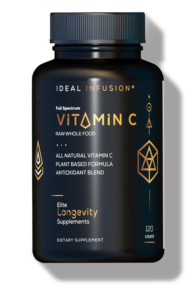 Whole Food Vitamin C Supplement 675mg – Plant Based Vitamin C Complex from Organic Oranges, Acerola Cherry & Natural Fruit Cofactors – Immune & Antioxidant Support – Vegan – 120 capsules