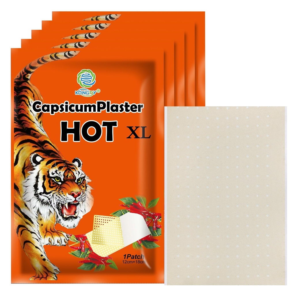 KONGDY 30 Pcs Hot Tiger Patches, Extra Strength Capsaicin Patch, Heat Capsicum Patch
