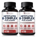 Migcopat 17-in-1 Methylated B Complex, 258,150 mcg Multivitamins, B12 Methylcobalamin, Methylfolate,Vitamin C, Vitamin D3 K2, CoQ10, Biotin, TMG, Methylated Multivitamin for Energy, Brain-240 Capsules