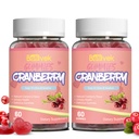 Cranberry Gummies 1000mg, Supplements for Women, with D-Mannose 250mg, Womens Probiotic Gummies, Urinary Tract Health, Cranberry Flavor, NO GMOs, 60 Count(Pack of 2)