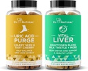Purga! Uric Acid Flush e Vital Liver Bundle - Detox, limpeza e reparación para soporte conxunto e mobilidade activa máis funcións de fígado óptimo e saúde Digestiva