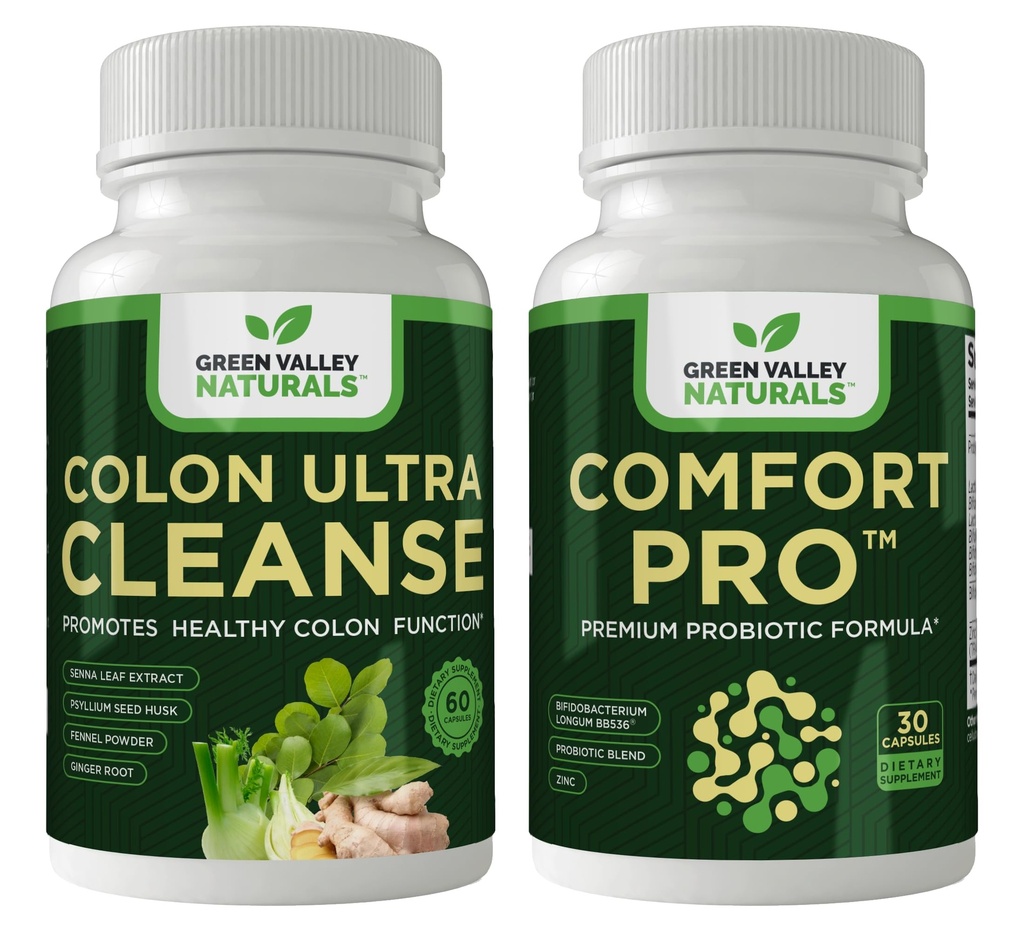 GREEN VALLEY NATURALS Colon Ultra Cleanse and ComfortPro