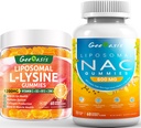 Liposomal L-lysine & NAC Gummies, Lysine Chewable & NAC Supplement for Kids & Adults, Immune Support