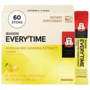 JUNG KWAN JANG Everytime Korean Red Ginseng Extract 1,050mg & Lemon - Vegan Energy Drink Liquid Stick Supplements - No Caffeine, No Gluten, Non-GMO 0.34 fl oz, 10ea (Pack of 6)