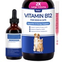 Wellix 4.06oz Vitamin B12 Liquid with Taurine for Dogs and Cats – Vet Formulated Cat&Dog Appetite Stimulant, Boosts Energy, Mood & Digestive Health – Chicken Flavor Pet Vitamins and Supplements