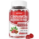 Organic Ceylon Cinnamon Berberine Supplement Gummies Sugar Free Berberine HCl Complex Gummy, Berberine with Ceylon Cinnamon, Bitter Melon, Chromium & Magnesium Glycinate, Vitamin B6 & B12, Vegan, 60ct