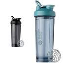 BlenderBottle Shaker Bottles Pro Series Perfect for Protein Shakes and Pre Workout, 32-Ounce, Black and Cerulean Blue